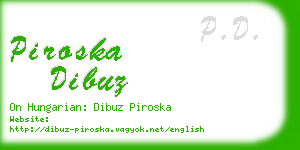 piroska dibuz business card